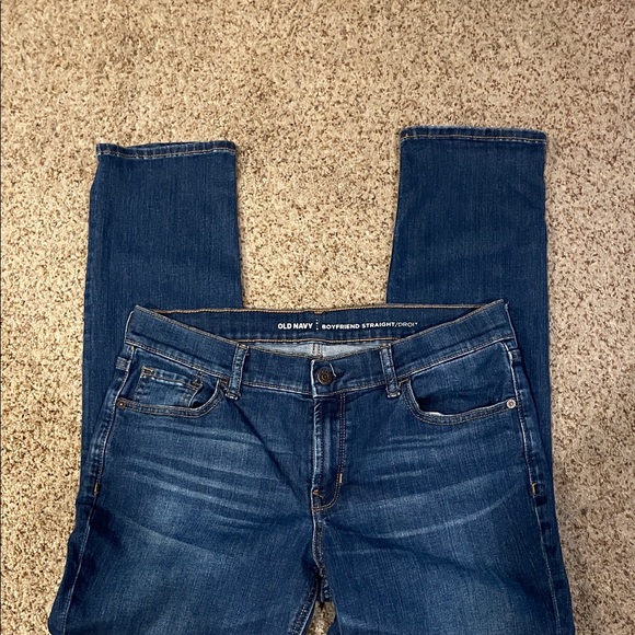 Old Navy Women's Dark Blue Boyfriend Jeans size 10 - Picture 2 of 4